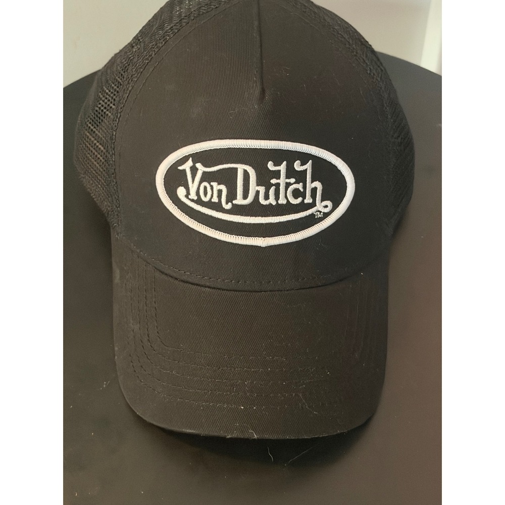 Von Dutch Classic Black Trucker Hat Snapback Cap VDHT51 One Size